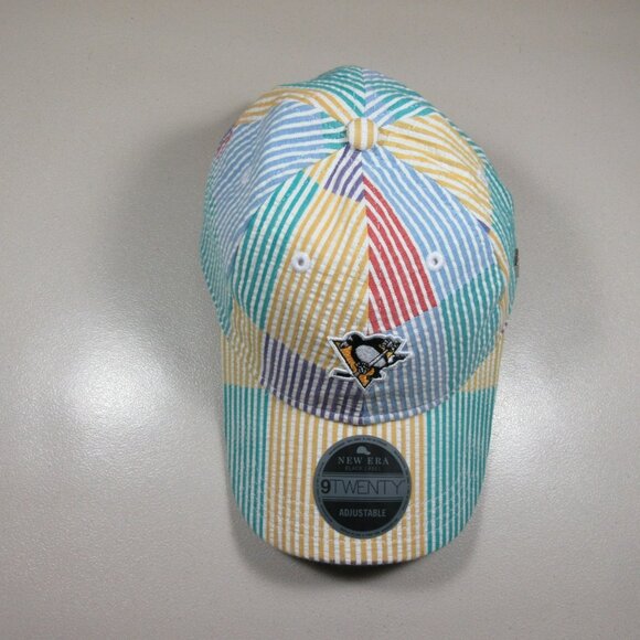 New Era mens colorful striped seersucker Pittsburgh Penguins NHL hat NWT - Picture 3 of 9